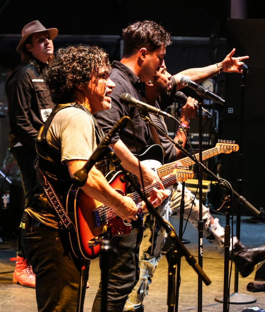 John Oates, Marcus Mumford, Miguel and Win Butler perform at the PoWow. Photo: Brian Hensley // Brian Hensley Photography/MusicFestNews