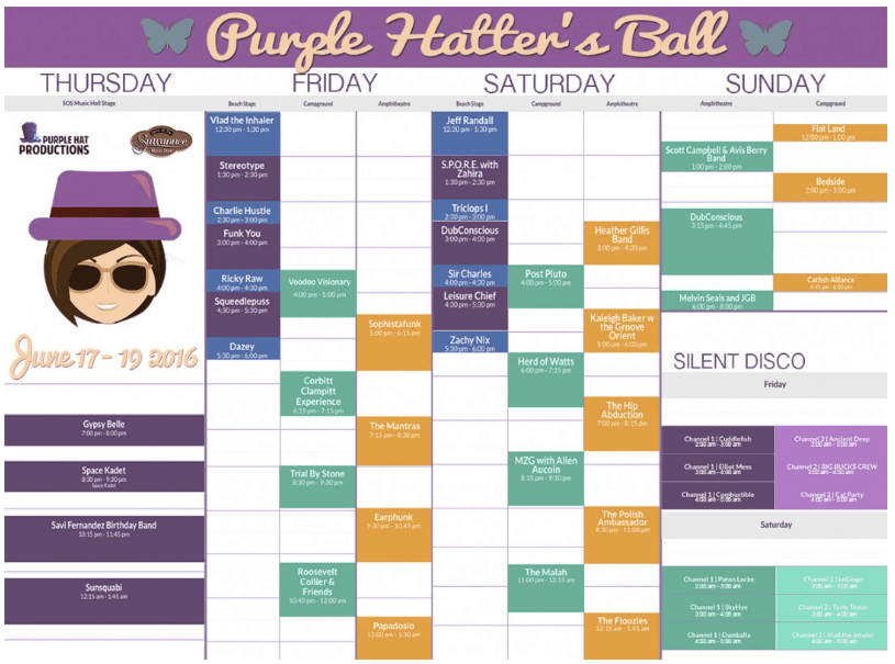 phb full schedule
