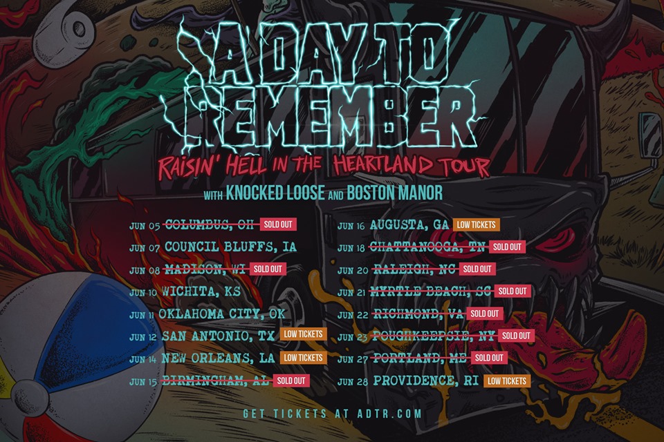 a day to remember tour 2019