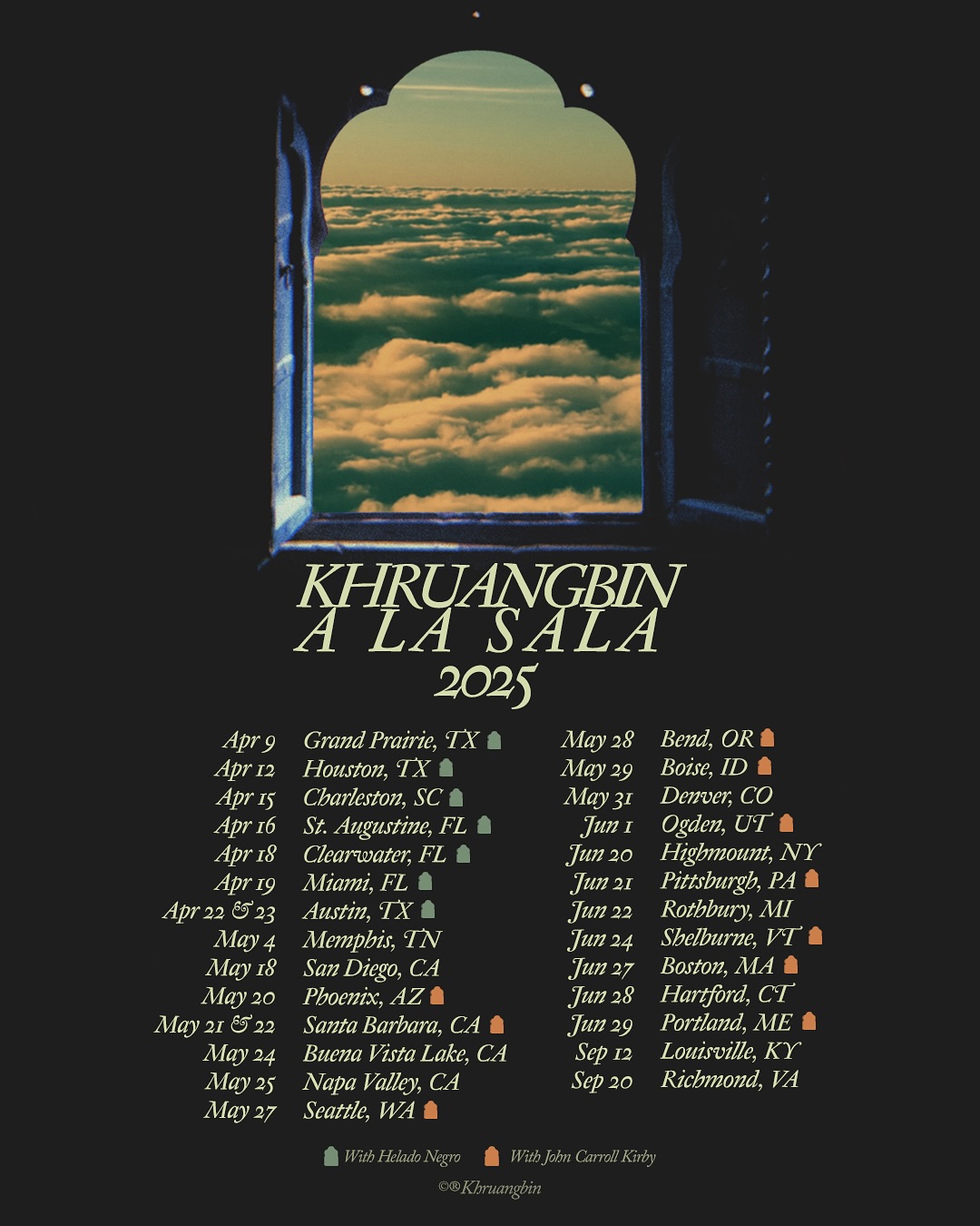 khruangbin tour poster • MUSICFESTNEWS