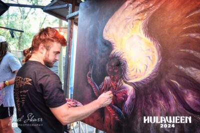 live painting - Suwannee Hulaween '24. 📸: Joel Shover Photography