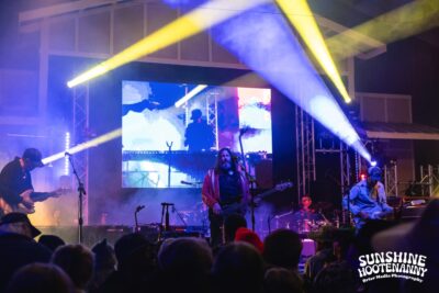 Jim Loughlin on the screen - moe. - Sunshine Hootenanny '24. 📸: Brier Media Photography