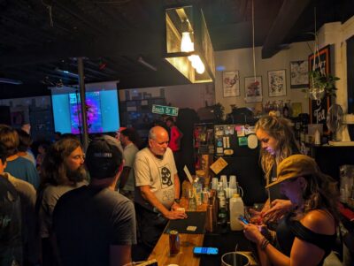 Some old coot chatting up the baristas. ๐ธ: Nicole Estima